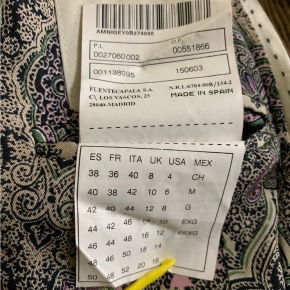 FUENTECAPALA AMNIGY0 Size IT 40/US 4 Olive Greenish Corduroy Blazer Jacket - Picture 7 of 10